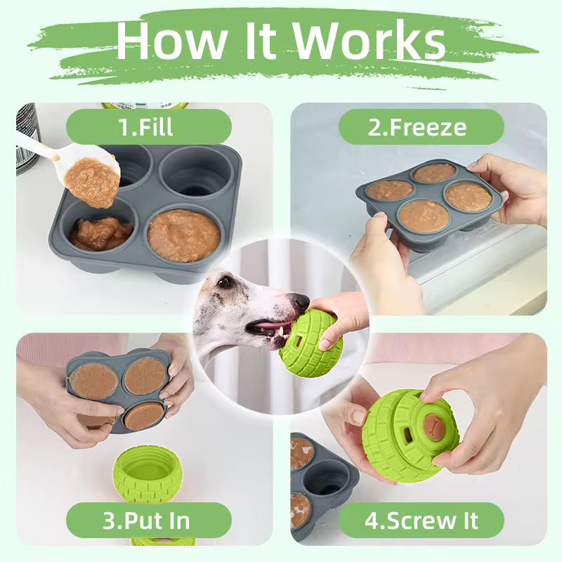 How the Pup Pop interactive dog toy works